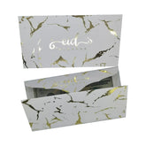 Witte marmeren geld kado envelop met gouden accenten voor cadeau enveloppen